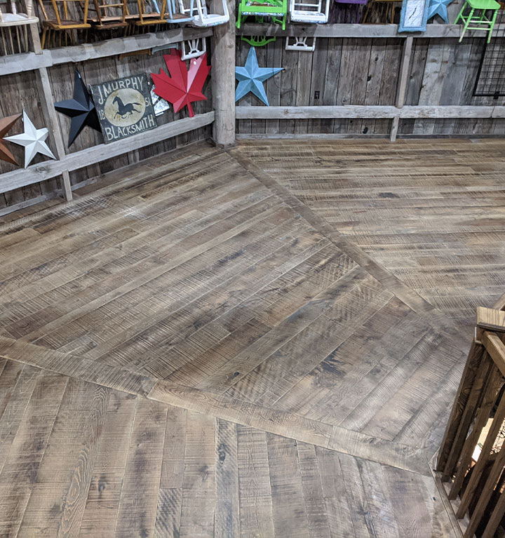 Custom Stain Matching in Wooden Floor